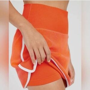 OFFLINE by AERIE Hole in One Terrycloth Polo Skort Orange Sz L pull on High rise